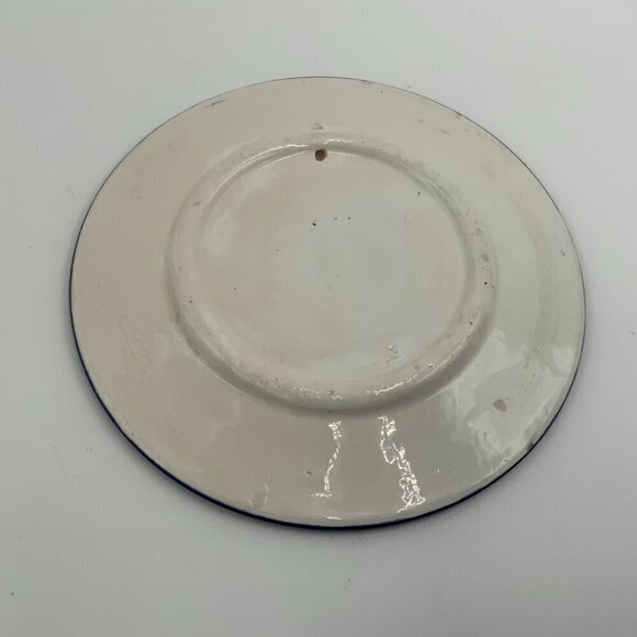 Handmade J. Tamimi Jerusalem Blue and White Floral Plate Wall Hanging 6 1/2" - Picture 6 of 6